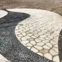 邢台 黄金麻冰裂纹地铺石工地铺装案例