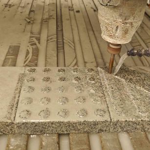 邢台 芝麻白花岗岩石材盲人石、盲道石、盲点石