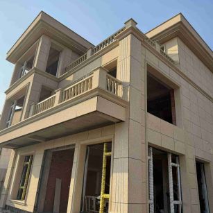 邢台 黄金麻花岗岩石材荔枝面外墙干挂效果展示