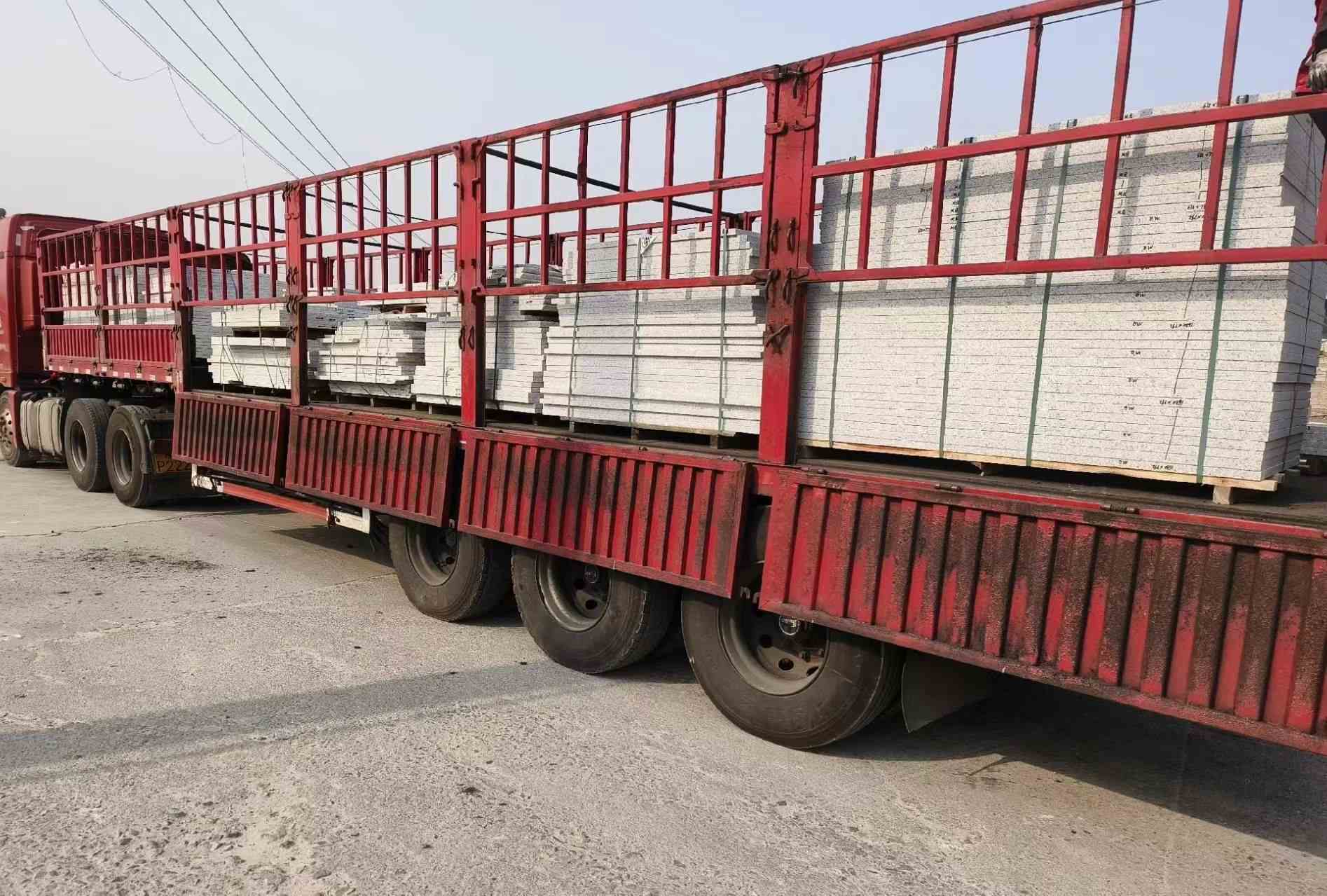 邢台 白麻荔枝面外墙干挂，工厂装车日常