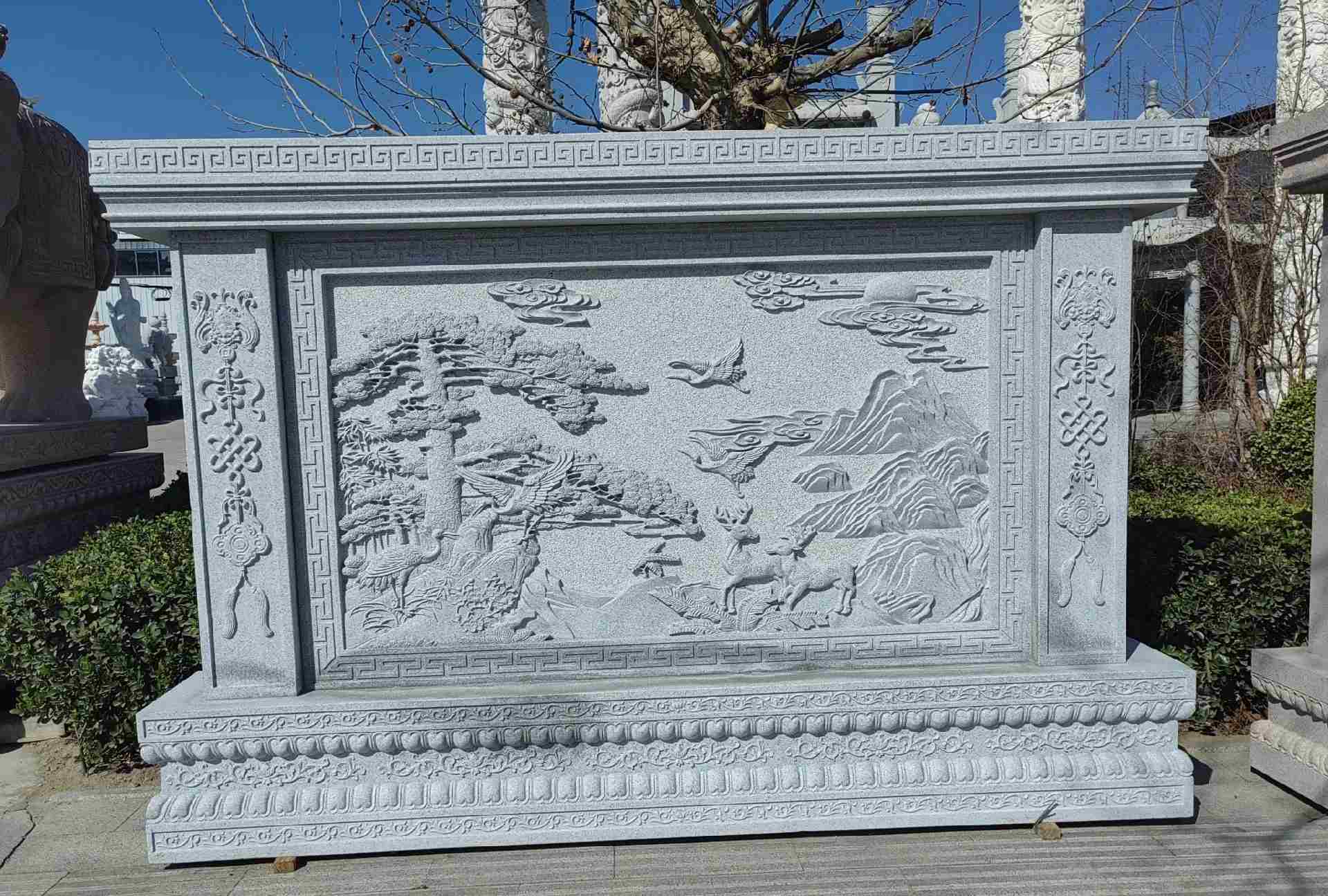 邢台 芝麻白大型照壁，屏风，影壁