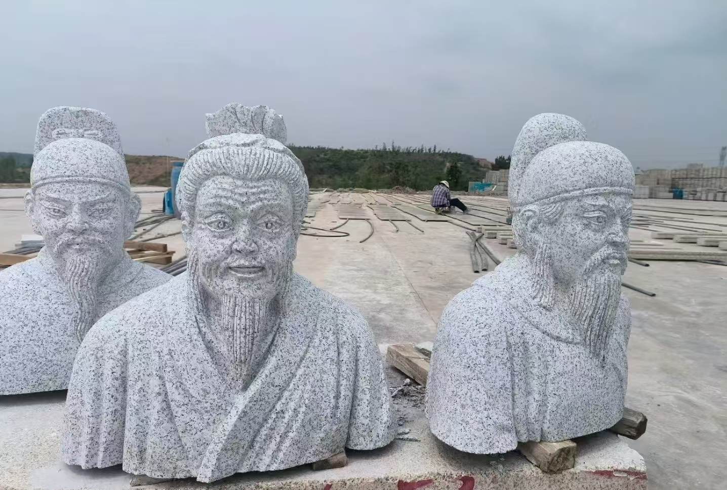 邢台 白麻花岗岩石材人物立体雕刻