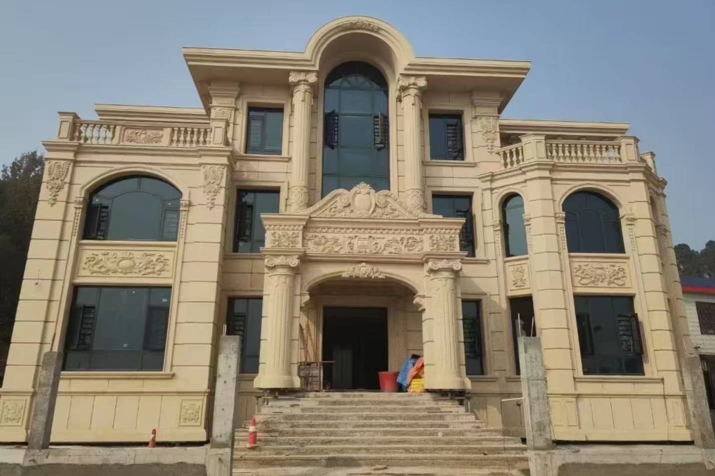 邢台 黄金麻花岗岩别墅外墙干挂