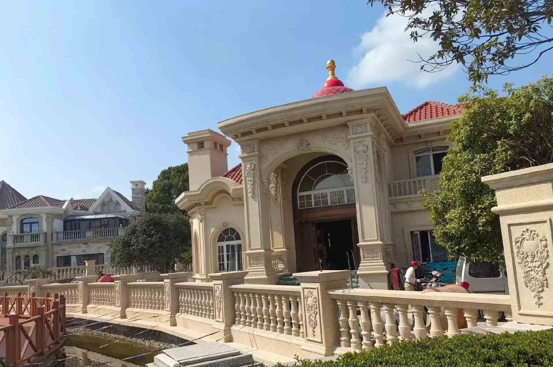 邢台 黄金麻花岗岩欧式别墅