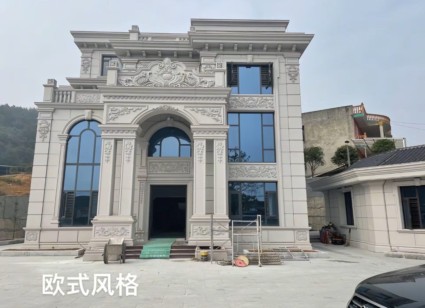 邢台 白麻花岗岩别墅外墙干挂