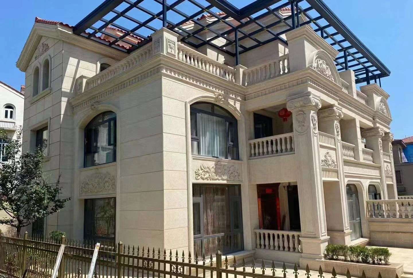 邢台 黄金麻花岗岩荔枝面别墅外墙干挂