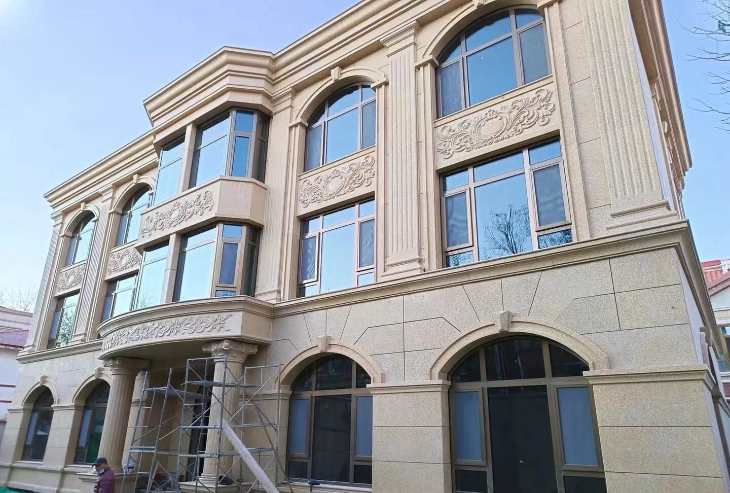 邢台 黄金麻花岗岩别墅外墙干挂