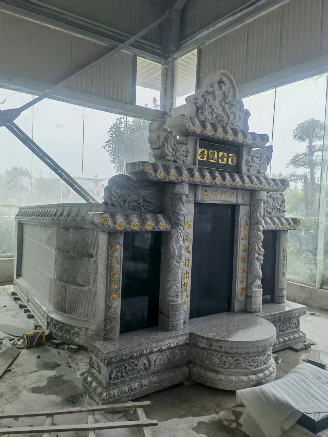 邢台 芝麻白墓碑效果展示图